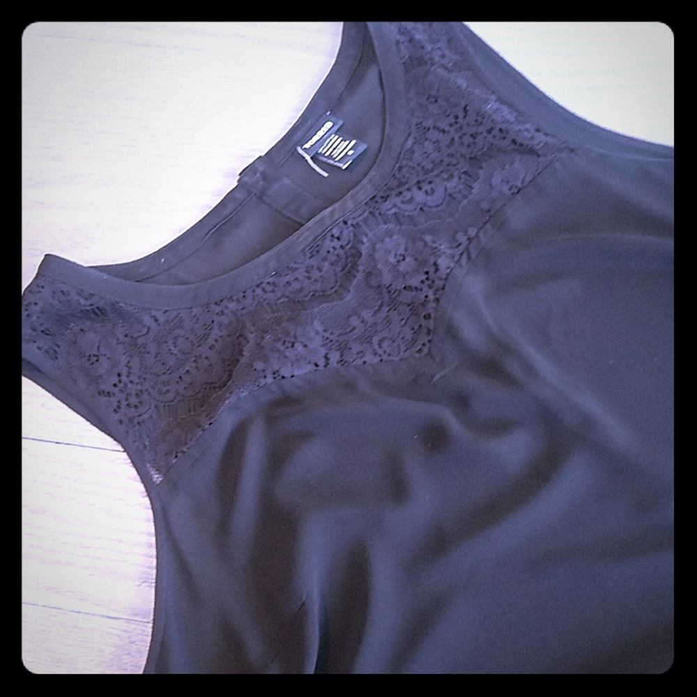 Sheer black Torrid sleeveless top size 0